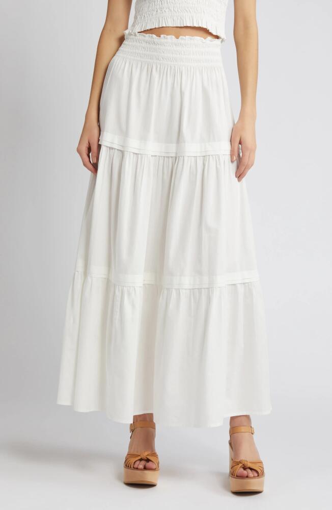 LoveShackFancy Phia Tiered Maxi Skirt in White Cover