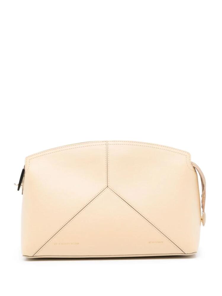 Victoria Beckham Victoria leather clutch bag - Neutrals Cover