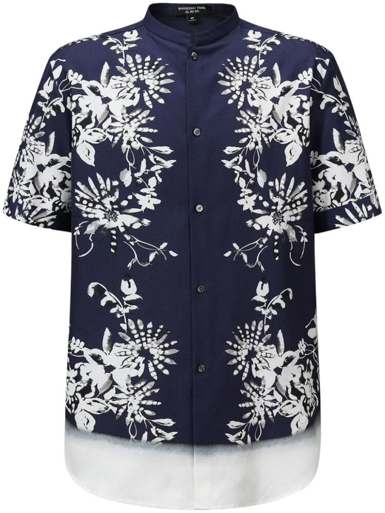 Shanghai Tang floral-print short-sleeve shirt - Blue Cover