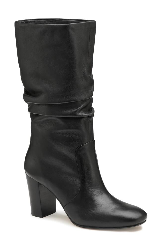 Johnston & Murphy Slouch Pull-On Boot in Black Calfskin Cover