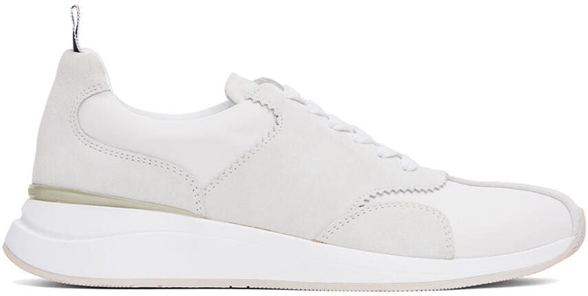 Thom Browne White & Gray Sprinter Sneakers Cover