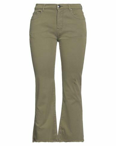 0/zero Construction Woman Jeans Military green Cotton, Lyocell, Viscose, Elastane Cover