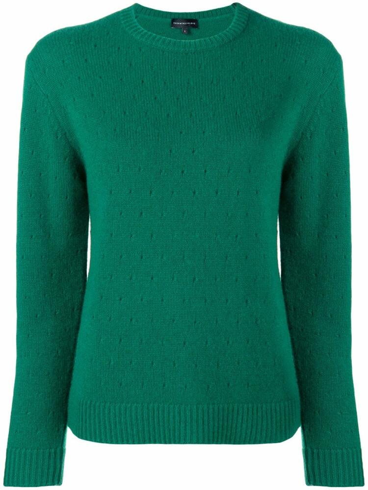 Cashmere In Love cashmere perforated pattern jumper - Green Cover