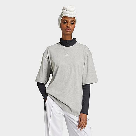 Adidas Women's Originals Boyfriend T-Shirt in Grey/Medium Grey Heather Cover