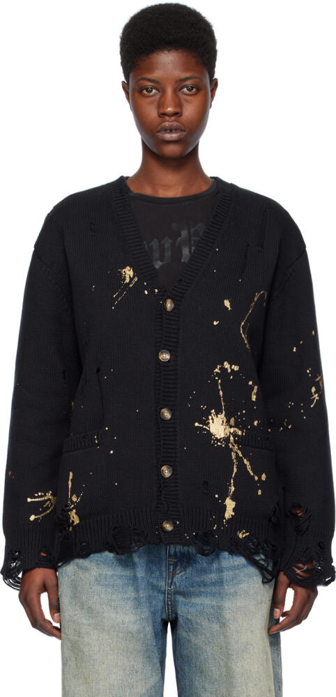 R13 Black Paint Splatter Cardigan Cover