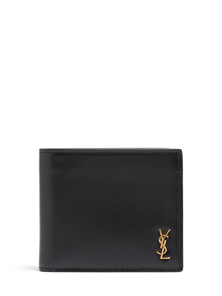 SAINT LAURENT Tiny Monogram Leather Wallet Cover