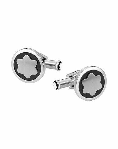 Montblanc Cufflinks, Stainless Steel Man Cufflinks and Tie Clips Silver Steel Cover