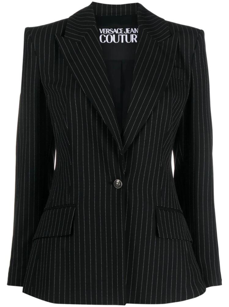 Versace Jeans Couture tailored pinstriped blazer - Black Cover