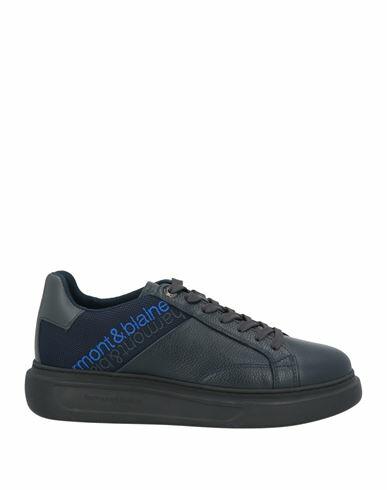 Harmont & Blaine Man Sneakers Midnight blue Leather, Textile fibers Cover