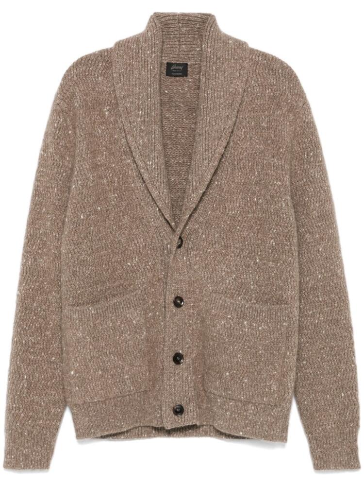 Brioni shawl-collar cardigan - Brown Cover