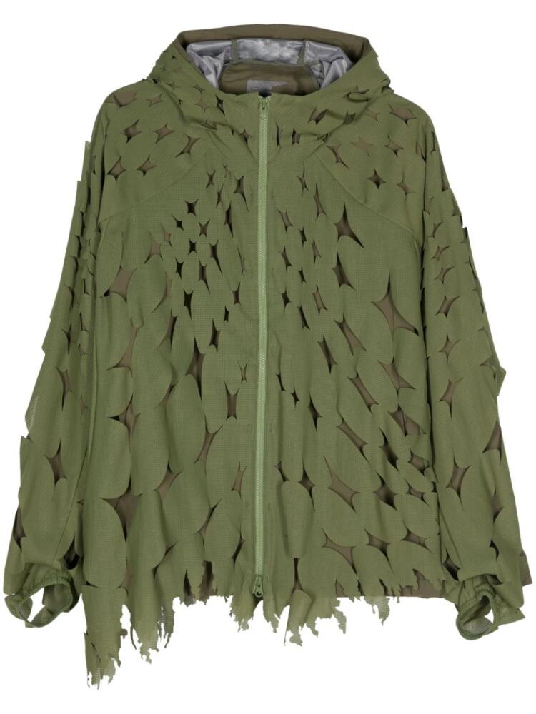 Post Archive Faction cut-out detail hooded jacket - Green Cover