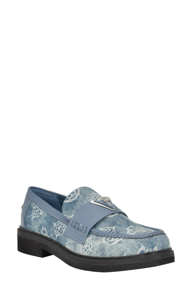 GUESS Shatha Loafer in Medium Blue 420 Cover