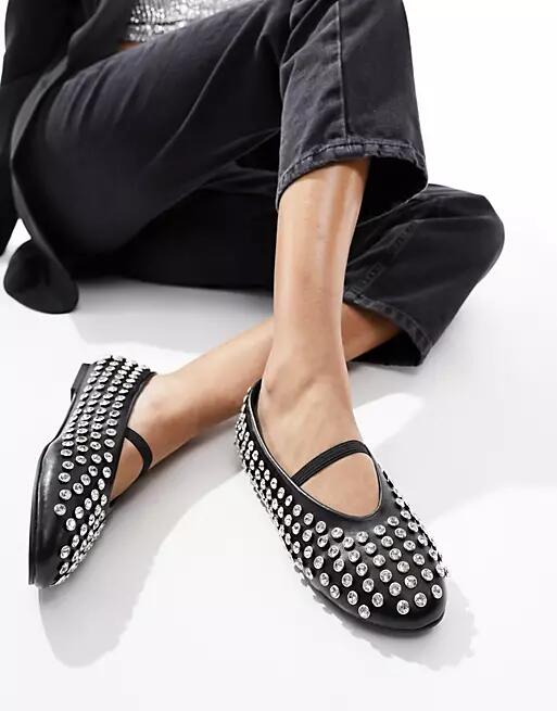 Public Desire Mina studded ballet flat in black Cover