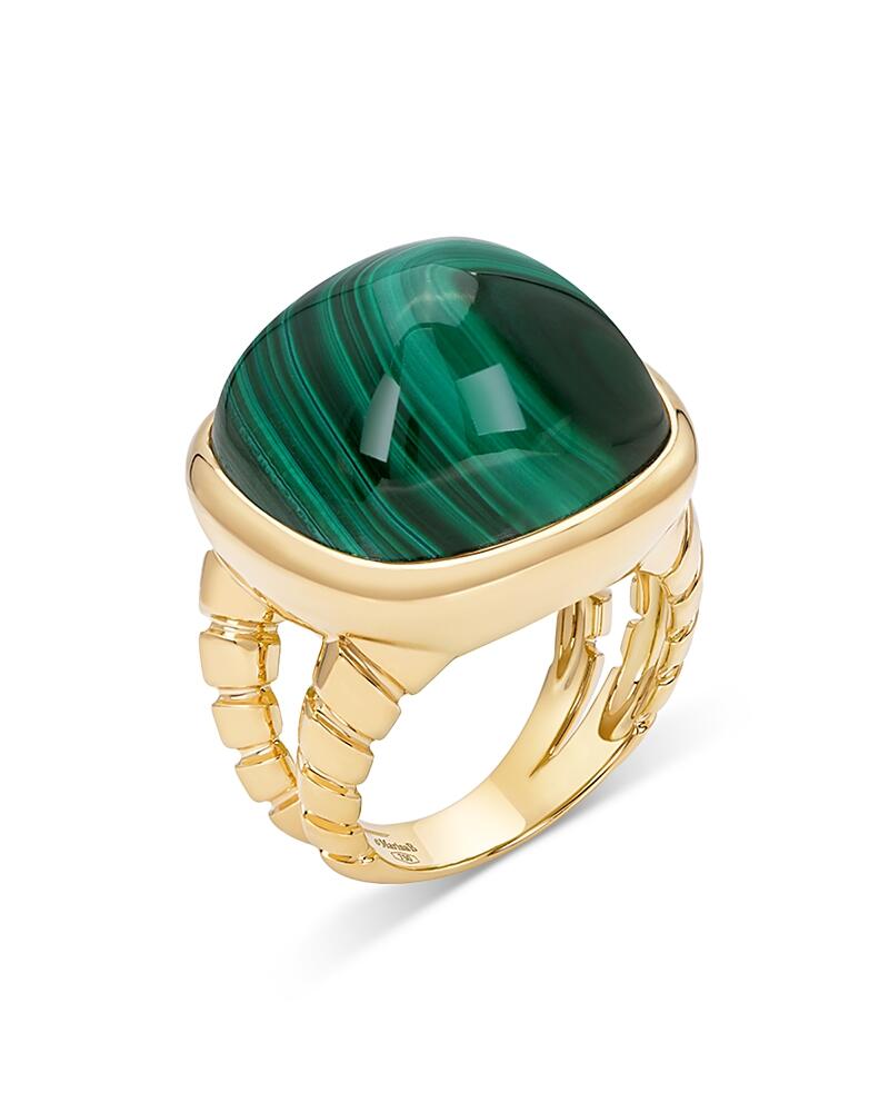 Marina B 18K Yellow Gold Tigella Malachite Statement Ring Cover