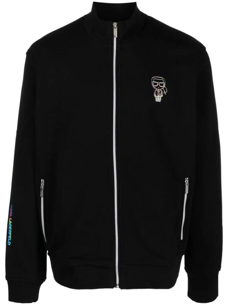 Karl Lagerfeld Mini Ikonik Karl-patch jersey cardigan - Black Cover