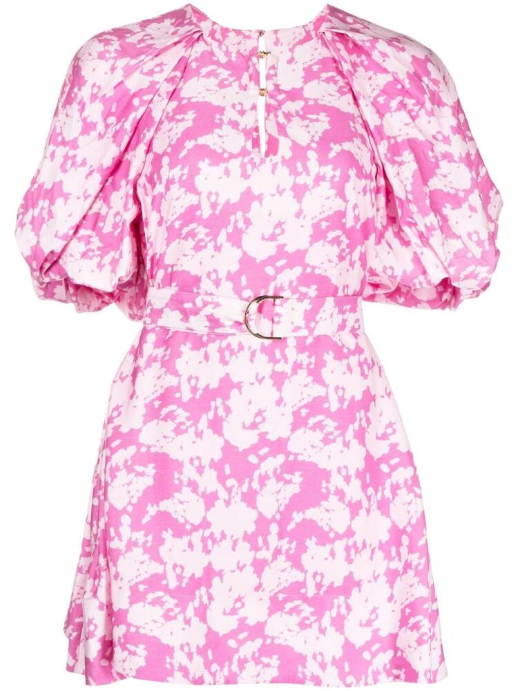 Acler Rossmore floral-print mini dress - Pink Cover