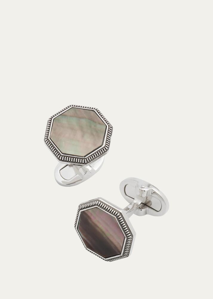 Jan Leslie Men's Octagon Mother-of-Pearl Cufflinks Cover