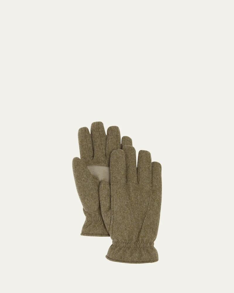 Loro Piana Men's Ashford Cashmere and Suede Gloves Cover