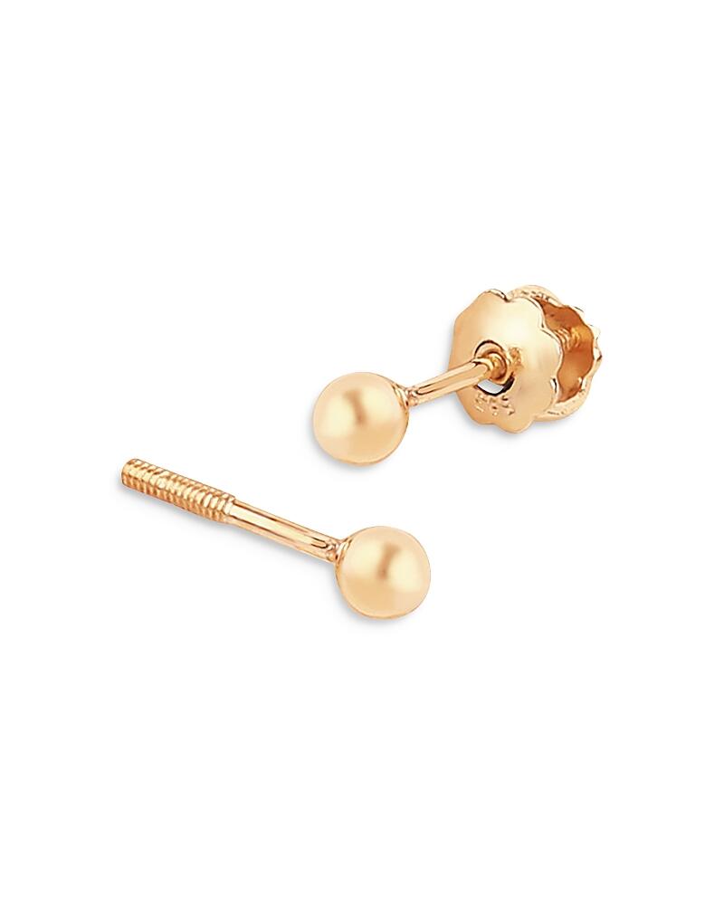 Bloomingdale's Fine Collection Children's Tiny Ball Stud Earrings in 14K Yellow Gold Cover