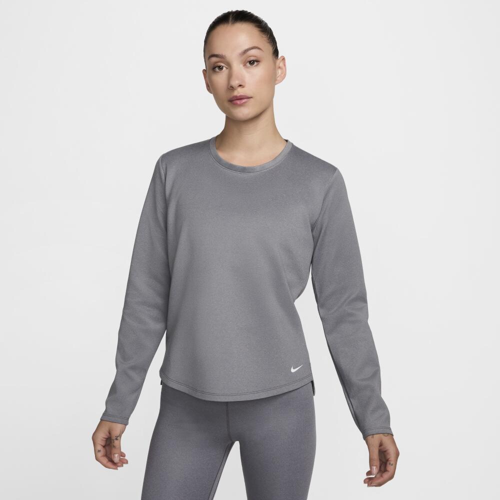 Nike Women's Therma-FIT One Long-Sleeve Top in Grey Cover