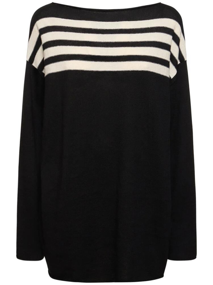 YOHJI YAMAMOTO Oversize Jersey Boatneck Sweater Cover