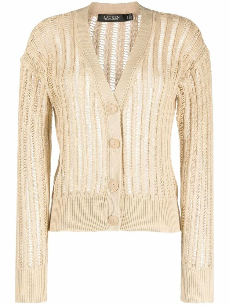 Lauren Ralph Lauren Phahya open-knit cardigan - Neutrals Cover