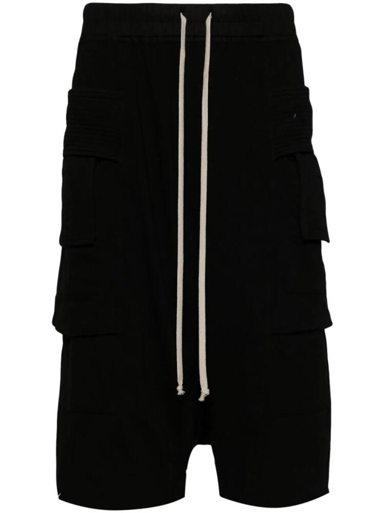 Rick Owens DRKSHDW cotton cargo shorts - Black Cover