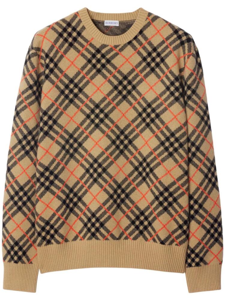 Burberry Check cashmere jumper - Neutrals Cover