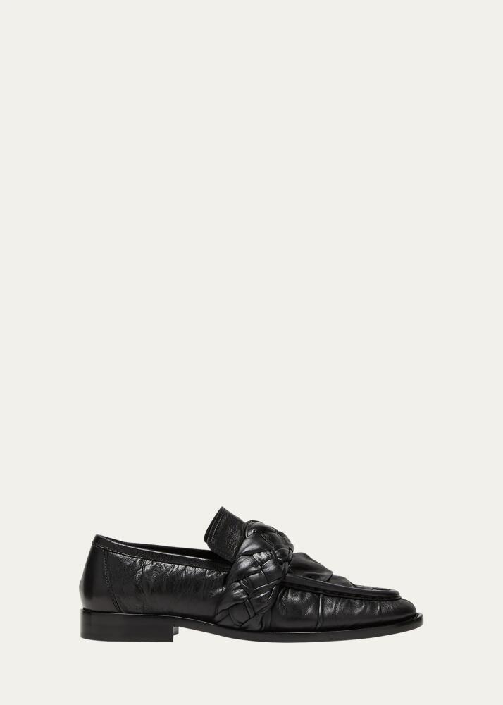 Bottega Veneta Astair Leather Braid Slip-On Loafers Cover