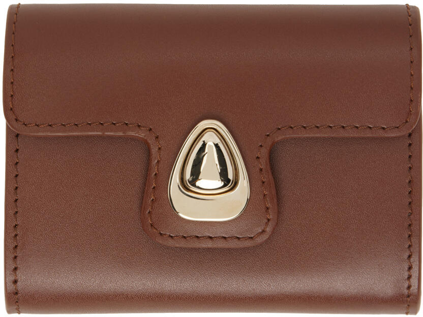 A.P.C. Brown Astra Compact Card Holder Cover