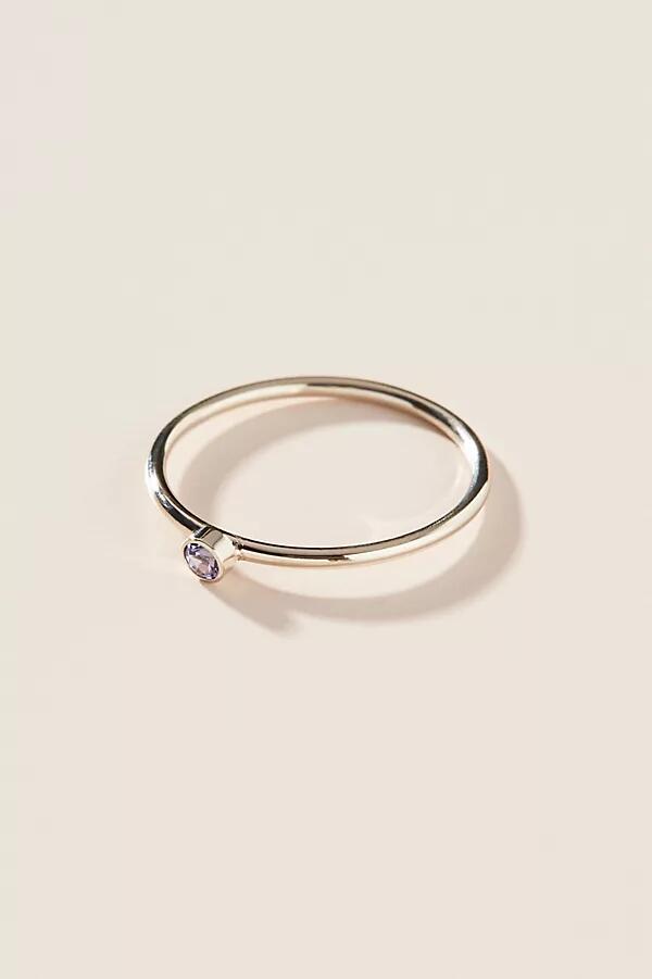 Maya Brenner 14K White Gold Birthstone Ring Cover