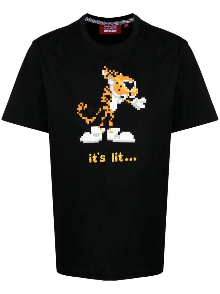 Mostly Heard Rarely Seen 8-Bit It's Lit cotton T-shirt - Black Cover