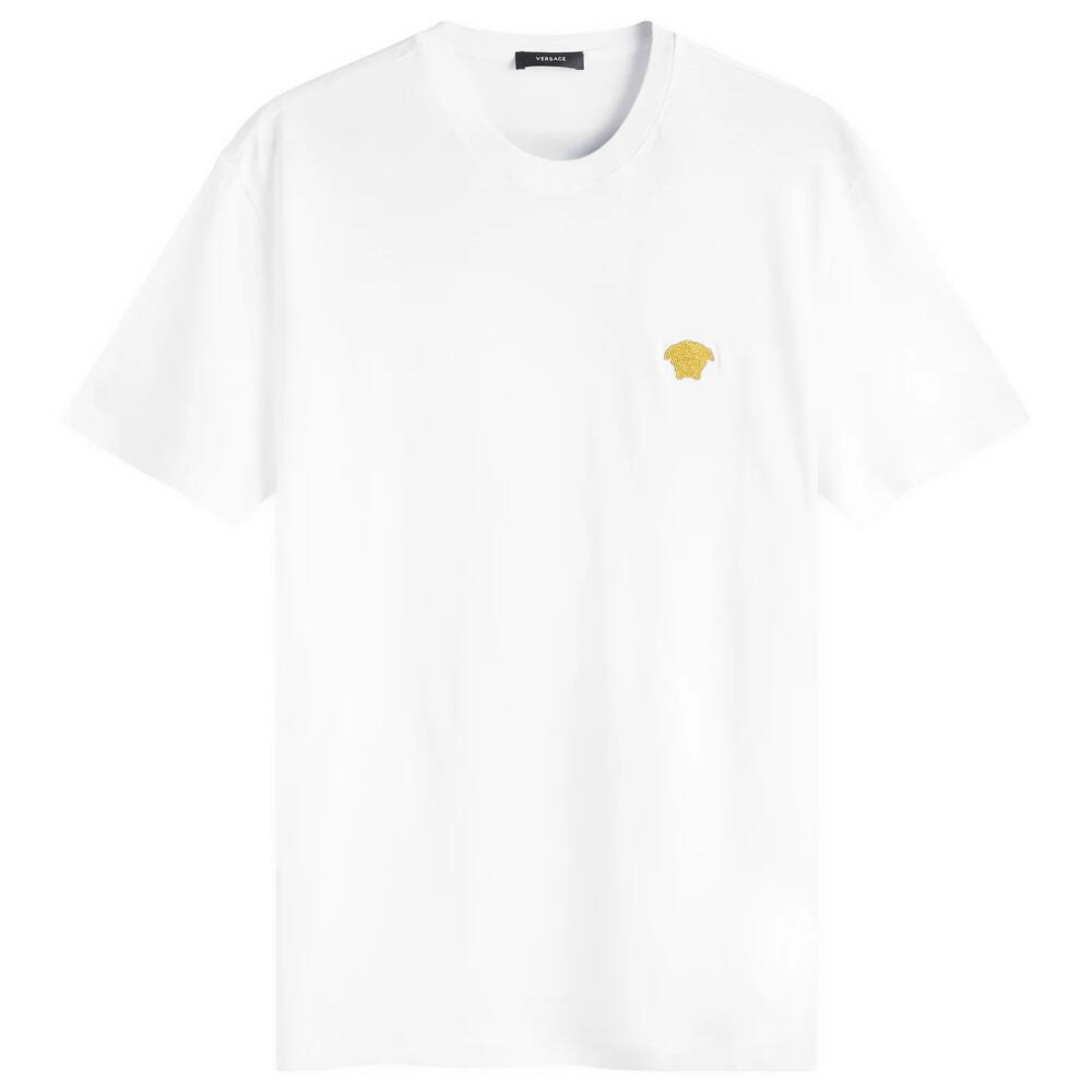 Versace Men's Embroidered Medusa T-Shirt in White Cover