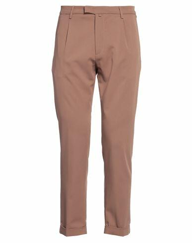 Officina 36 Man Pants Brown Polyester, Viscose, Elastane Cover