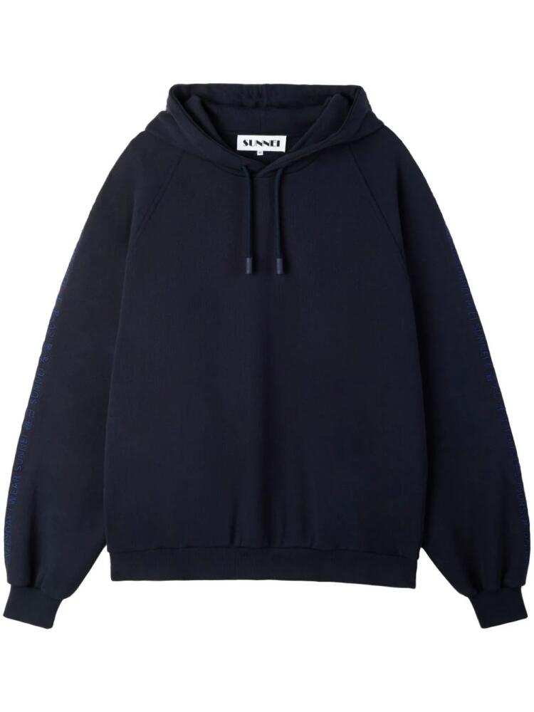 Sunnei embroidered hoodie - Blue Cover