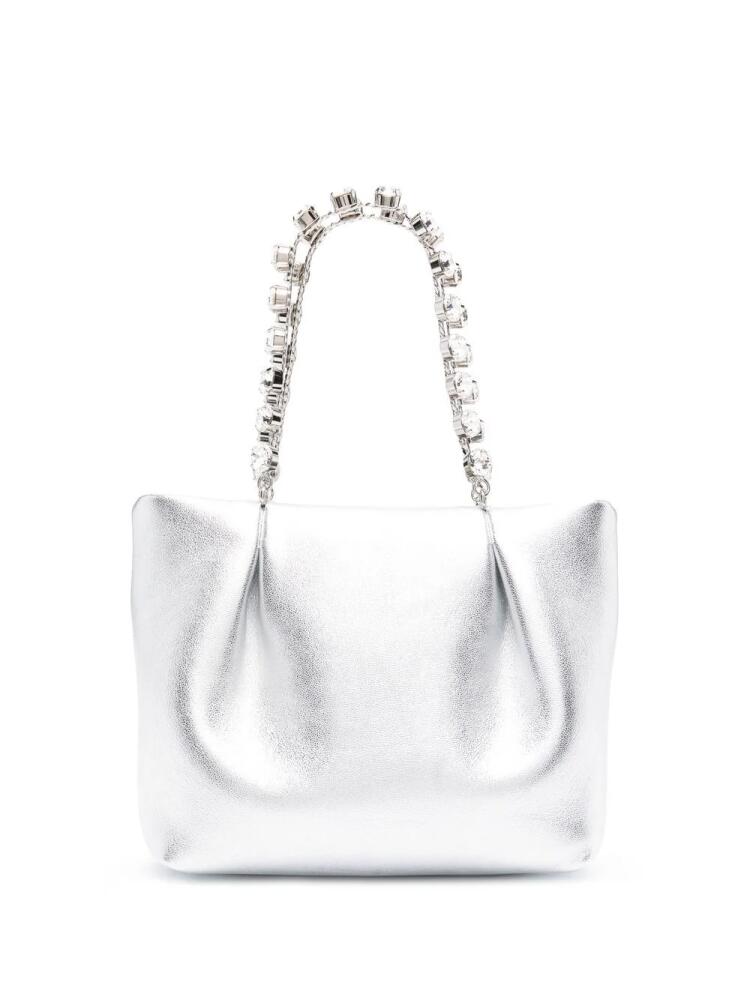 Aquazzura Galactic mini leather tote bag - Silver Cover