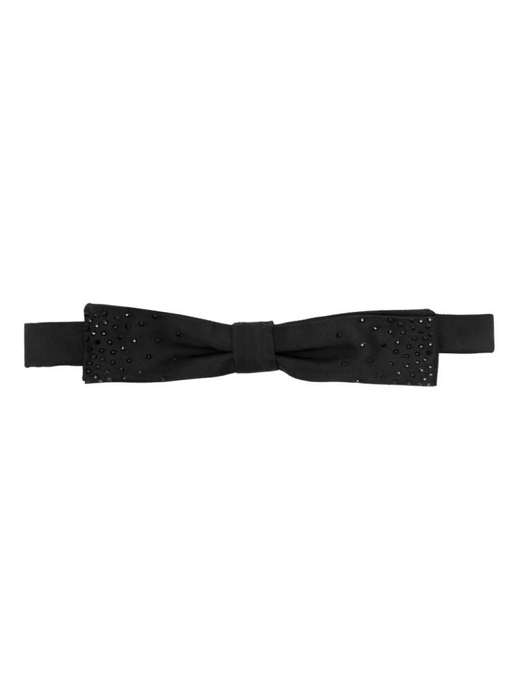 DSQUARED2 crystal-embellished silk bow tie - Black Cover