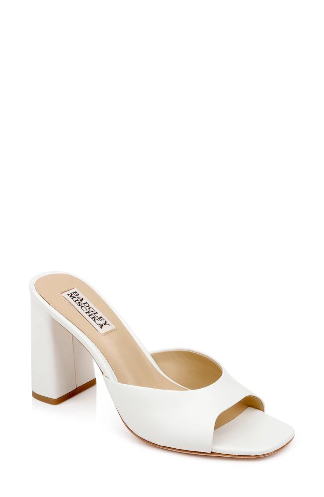 Badgley Mischka Collection Cadence Slide Sandal in Soft White Cover