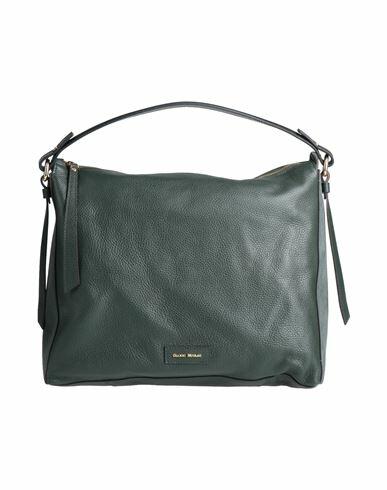 Gianni Notaro Woman Handbag Dark green Calfskin Cover