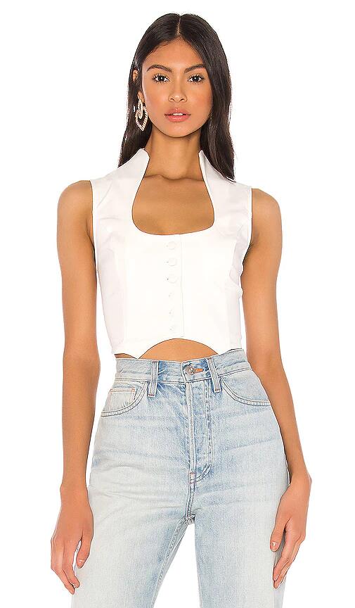 superdown Frasier Top in White Cover