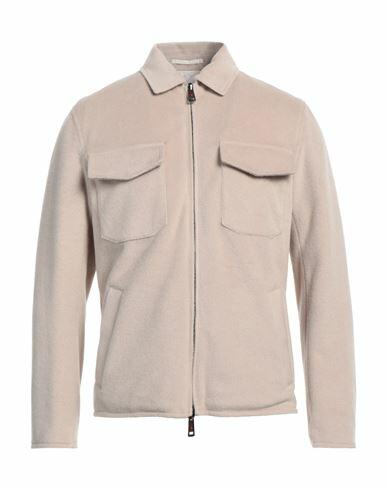 Kired Man Jacket Beige Polyester, Acrylic, Wool Cover