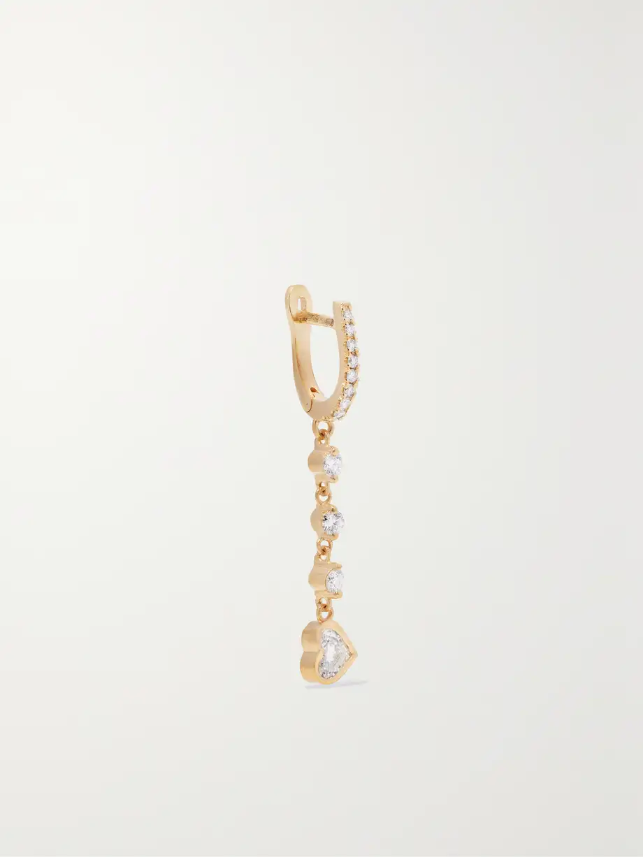 Kimaï - Heart Lover 18-karat Recycled Gold Laboratory-grown Diamond Single Earring - One size Cover