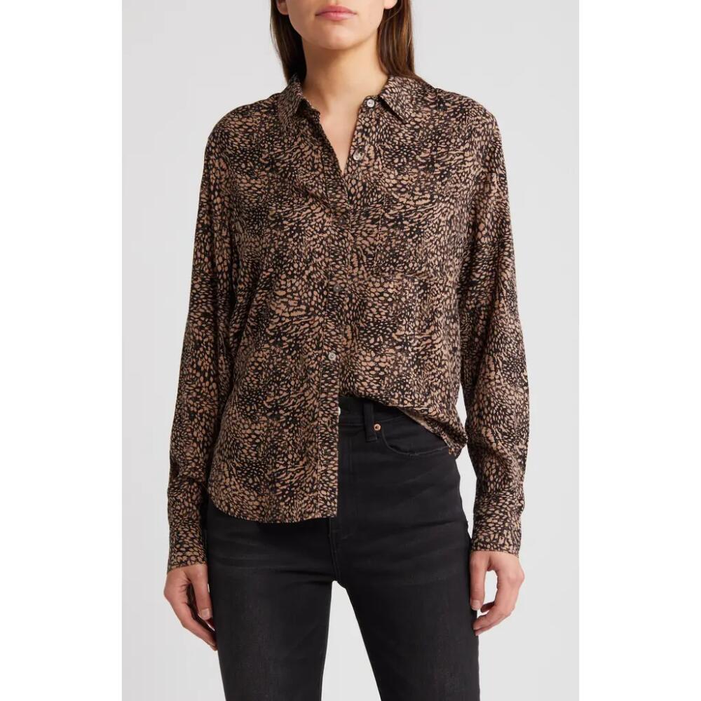 Rails Josephine Animal Print Button-Up Shirt in Desert Lynx Cover