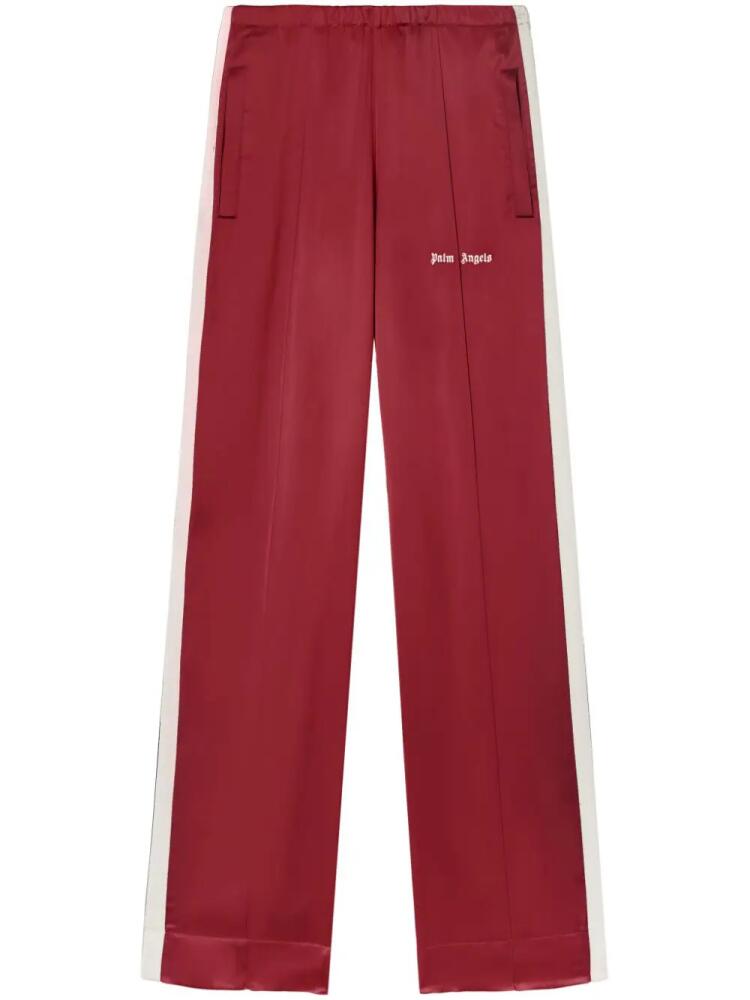 Palm Angels logo fluid track pants - Red Cover