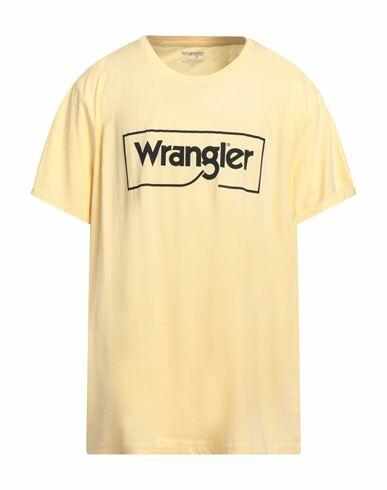 Wrangler Man T-shirt Yellow Cotton Cover