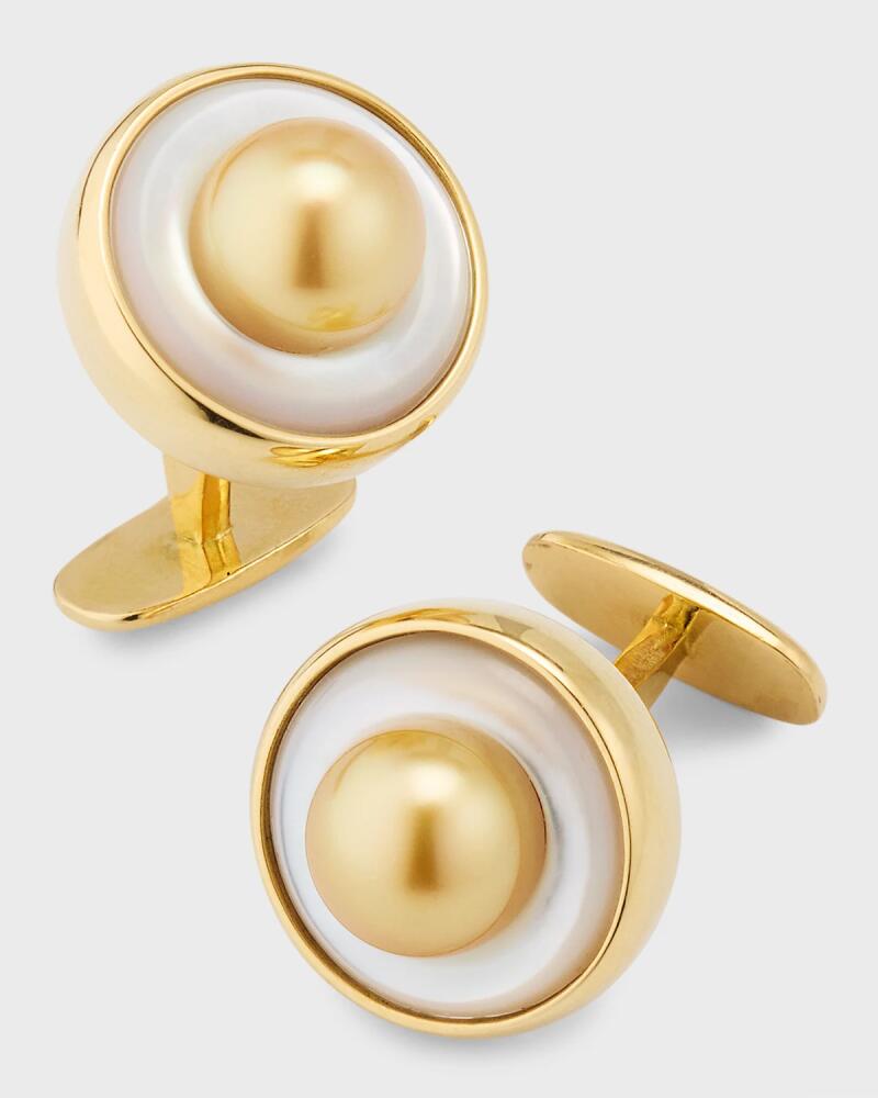 Pearls By Shari 8mm Golden South Sea Pearl Cufflinks Cover