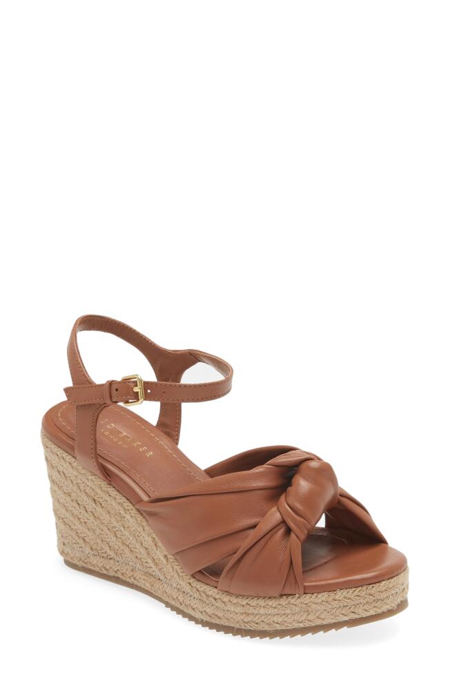 Ted Baker London Taymin Knotted Espadrille Wedge Sandal in Tan Cover