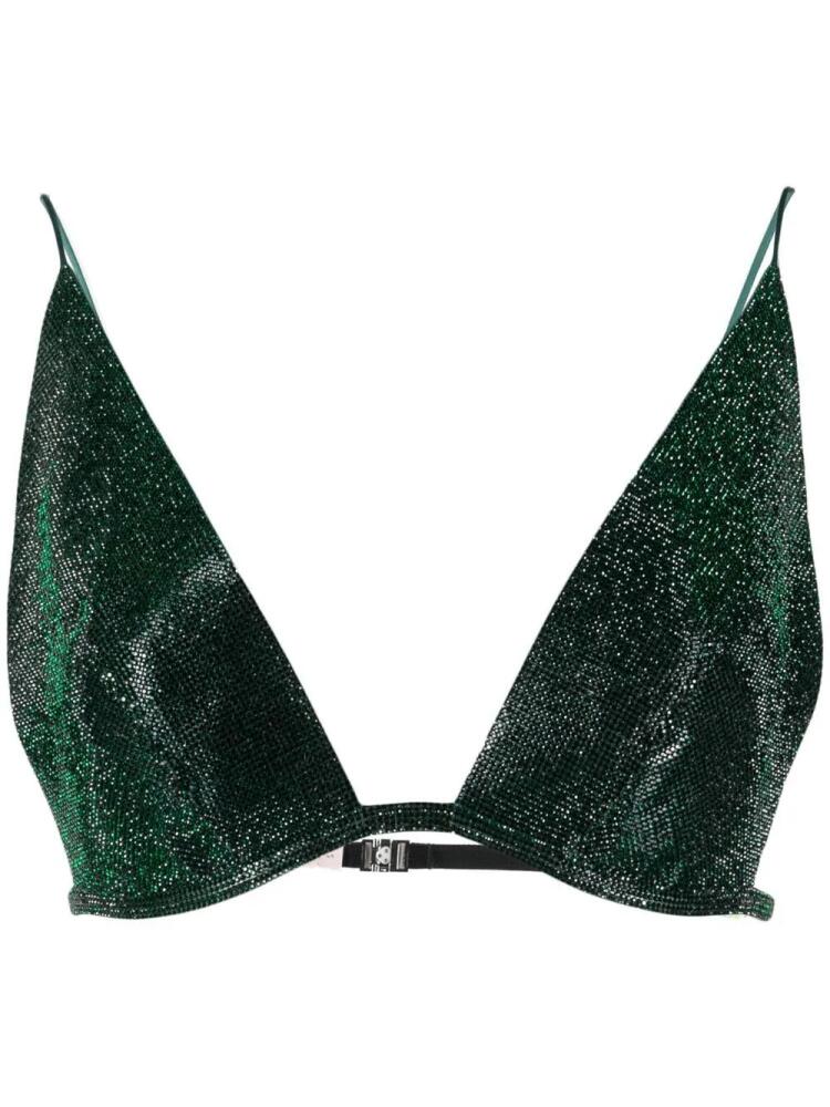 Nuè rhinestone-embellished bralette - Green Cover