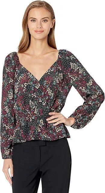 Paige Clara Top (Black Multi) Women's Clothing Cover