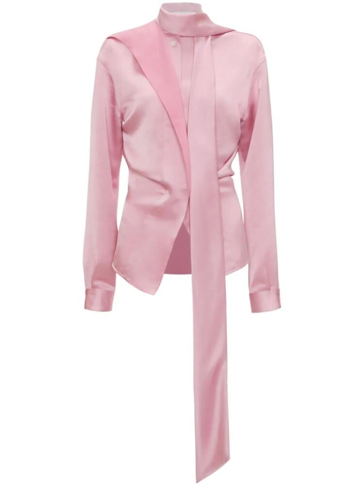 Victoria Beckham scarf-detail long-sleeved blouse - Pink Cover